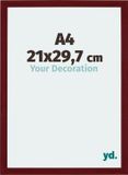 Your Decoration - Fotolijst A4 21x29,7 cm - MDF - Wijnrood Geveegd