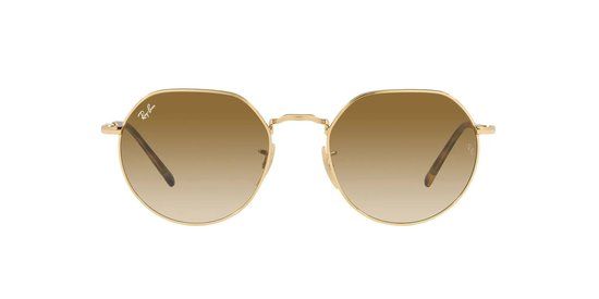 Ray Ban - Jack - Arista - Clear Gradient Brown - RB3565 - Unisex - Zonnebril - Rond - Goudkleurig - Bruin - 55 mm