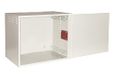 Connetto - Rackkast 19" 9 eenheden grijs vandalisme ijzeren deur met inbraakbeveiliging slot 40 x 56 x 46 cm (d x b x h)