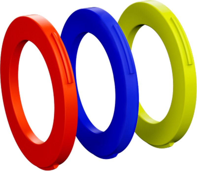Magura Remtang Diafragma Kit - Blauw/Neonrood/Neongeel - 6 Stuks - 4055184015704