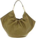 Coccinelle Leren handtas schoudertas Smash Handbag Smooth Leather Seagrass kaki