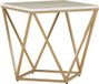 Beliani MALIBU - Bijzettafel - Goud - Design - MDF - 50x50x50 cm