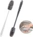 Wan GmbH Set de brosses de bouteille - Nettoyeur en silicone - Nettoyage de bouteilles - Silicone anti-rayures - 2 pièces - Gris