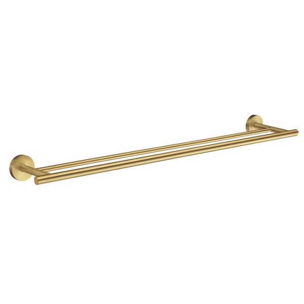 Smedbo Home handdoekhouder dubbel mat messing HV3364