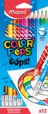 Maped Color'Peps 832812 Uitwisbare Kleurpotloden Set, 12 Stuks, Meerkleurig