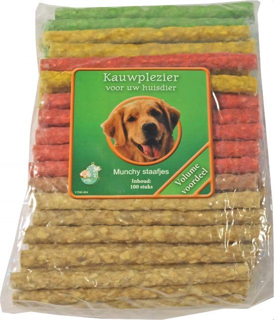 Munchy Kauwstaaf - Assorti - 12 cm - Ø 9/10 mm - 100st