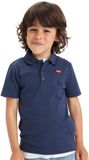 Levi's Kids Back Neck Tape Poloshirt Blauw 8 Jaar