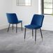 Julian Bowen set van 2 Delaunay eetkamerstoelen - Blauw