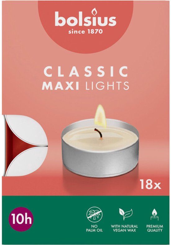 Bolsius Theelicht Classic Maxi Lights