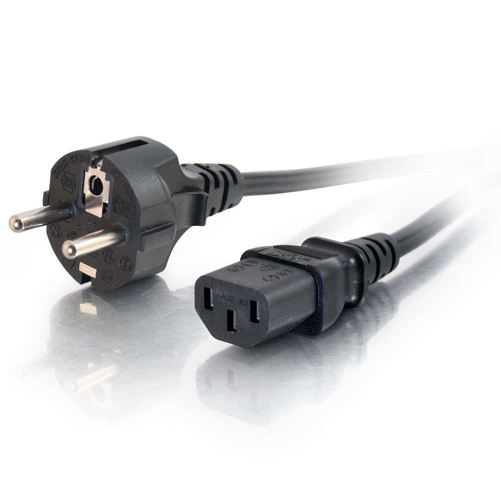 Cables To Go 3m 16 AWG Europese voedingskabel (IEC320C13 naar CEE7/7)