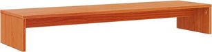 vidaXL Monitorstandaard 100x27x15 cm massief grenenhout wasbruin