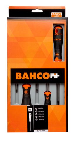 Bahco BahcoFit schroevendraaierset, Tamper-Resistant Torx - 5-delig - B219.035