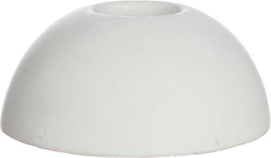 Hortus Kandelaar kaars bol wit dia. 7 x H 3 cm