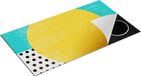 Chefcare Inductie Beschermer Abstracte Kunst - Zon met Zwarte Stippen - 95x55 cm - Multicolor