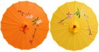 Merkloos / Sans marque Aziatische Chinese decoratie paraplu - oranje / geel - 41 cm - D56 cm - sfeer thema - nylon