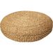Home & Styling Vloerkussen Ibiza - naturel - jute/katoen - 58 x 20 cm - Extra dik rond grond zitkussen/matraskussen - Lage poef
