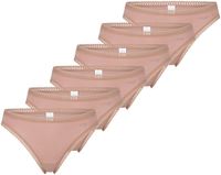 Sloggi Dames string 6 pack GO Crush cameo brown