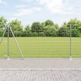 vidaXL Euro-hek met betonnen voetstuk 10 x 1,2 m gegalvaniseerd staal