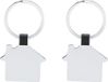 Merkloos / Sans marque Makito Western Europe (mkto) Sleutelhanger met klein huisje - 2x - zilver - metaal - 3.5 x 3 cm - eigen huis/nieuw huis - huissleutels