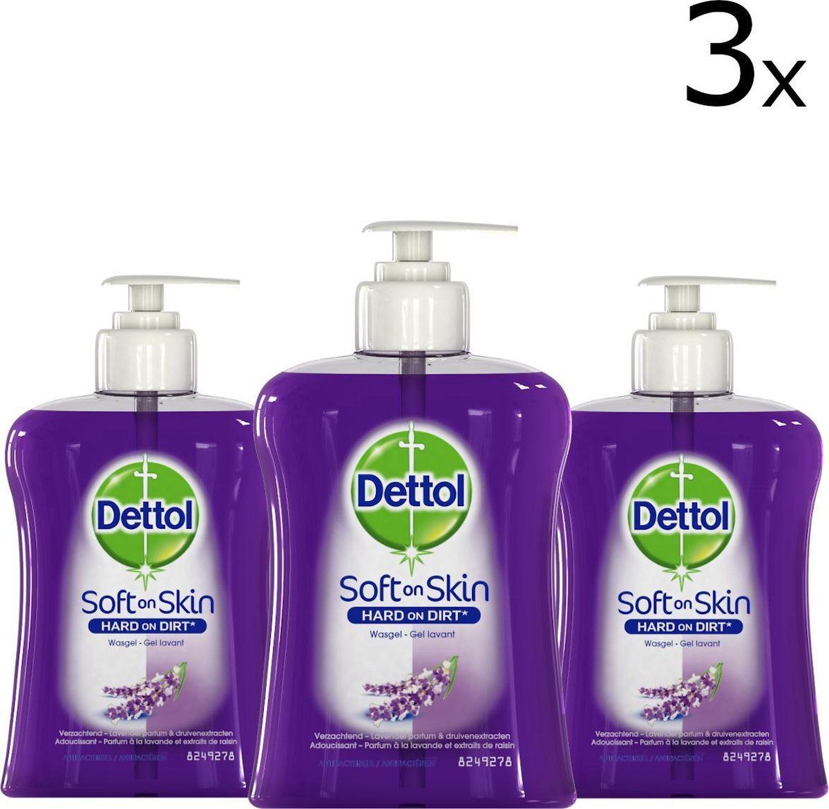 Dettol Handzeep Verzachtend - 3 x 250 ml - Grootverpakking