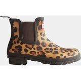 Hunter Women's Original Chelsea Leopard Boots Leopard Print/Chocolate Brown - Maat 42