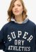 Superdry Athletic Essentials relaxed sweatshirt met appliqué - Dames - Truien - Katoen - Lange mouw - Ronde hals - Regular Fit - Richest Navy