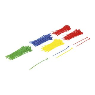 BGS Do it yourself Kabelbinder Assortiment Gekleurd 2,4 x 100 mm - 200 stuks