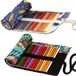 Étui en toile avec 36 compartiments pour crayons et stylos