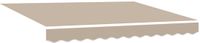 vidaXL - Handbediende luifel met LED's - Beige - Polyester - 350 cm