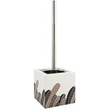 MSV Toiletborstel met Houder – WC-Borstel met Toiletborstelhouder – Closetborstel in Klassiek Design – Toiletborstelset – BRUIN – Kunststof