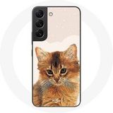 Maniacase Hoesje voor Samsung Galaxy S21 FE Somalische kattenrace