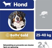 Bolfo Gold 400 Anti vlooienmiddel - Hond - >25 kg - 2 pipetten