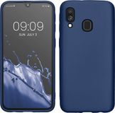 kwmobile telefoonhoesje geschikt voor Samsung Galaxy A40 - Hoesje voor smartphone - Back cover in metallic blauw