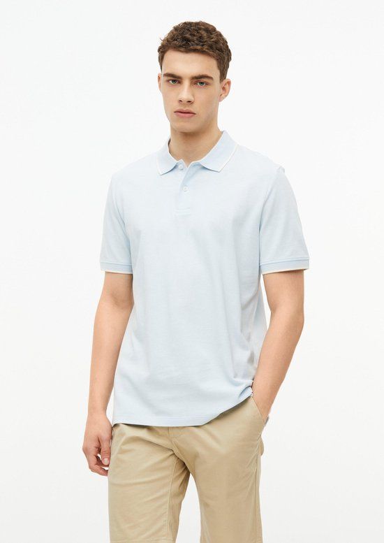 s.Oliver Polo-Shirt Lichtblauw Katoen Maat L