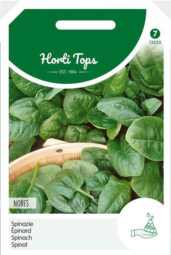 Tuinplus Hortitops Zaden - Spinazie Nores, (Type Viking) Rond Zaad 250 Gram
