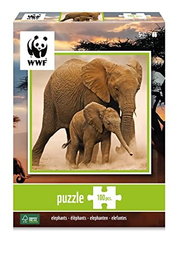 WWF - puzzel 100 delen - Dieren familie olifant, 102