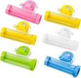 Sans marque Ensemble de 6 porte-brosses à dents et ventouses multifonctionnels enroulables pour l'organisation des brosses à dents et des salles de bain, couleurs aléatoires