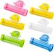 Sans marque Ensemble de 6 porte-brosses à dents et ventouses multifonctionnels enroulables pour l'organisation des brosses à dents et des salles de bain, couleurs aléatoires