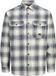 JACK&JONES JPRBLUIVY CHECK L/S OVERSHIRT Heren Katoen Lange mouw L Dark Navy