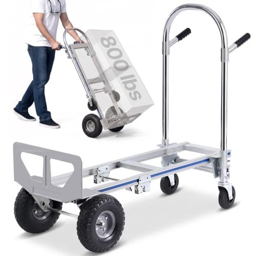 VEVOR Aluminium Vouwwagen 2-in-1 Steekwagen Verhuizingswagen 363 kg Draagkracht