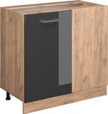 Vicco R-Line Hoekkast – 86 cm, WB Antraciet Antraciet Hoogglans