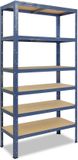 Shelfplaza HOME metalen stellingkast - 180x80x50 cm - blauw - 6 planken