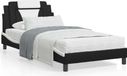 Maison Exclusive - Lit « Viana » avec matelas noir et blanc 100 x 200 cm en similicuir