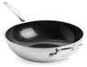 Wok, 30 cm, 4,7 liter, acier inoxydable (3 couches), revêtement antiadhésif en céramique