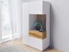Commode SILAC 2 deuren (rechts) blanc/wotan eik avec éclairage