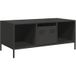Icecat Table Basse Table De Salon Table De Café Noir 101,5x50x43,5 Cm Acier Laminé À Froid