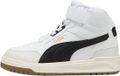 Puma Shuffle Downtown Mid AC Kinderen Hoge Sneakers Leer Wit Unisex Maat 32.5