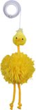 TRIXIE Kip aan elastisch koord pluche met catnip 20 cm 4 stuks - Geel