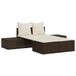 VidaXL Fauteuil de jardin rembourré polyrotin acier crème blanc