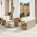 Maison Exclusive - Salon de jardin, 8 pièces, en polyrotin beige